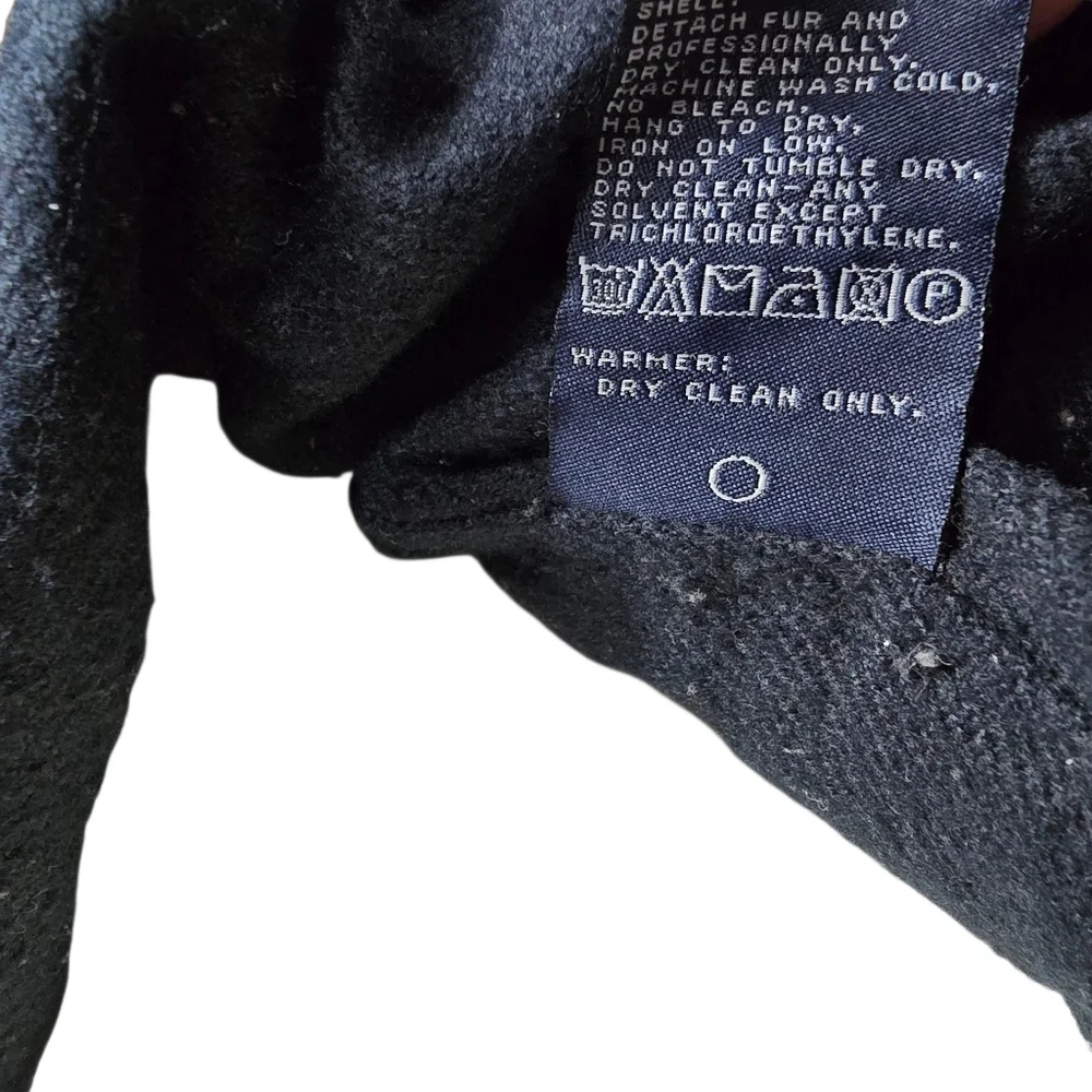 London Fog Black Removeable Lining Button Down Coat S Reg